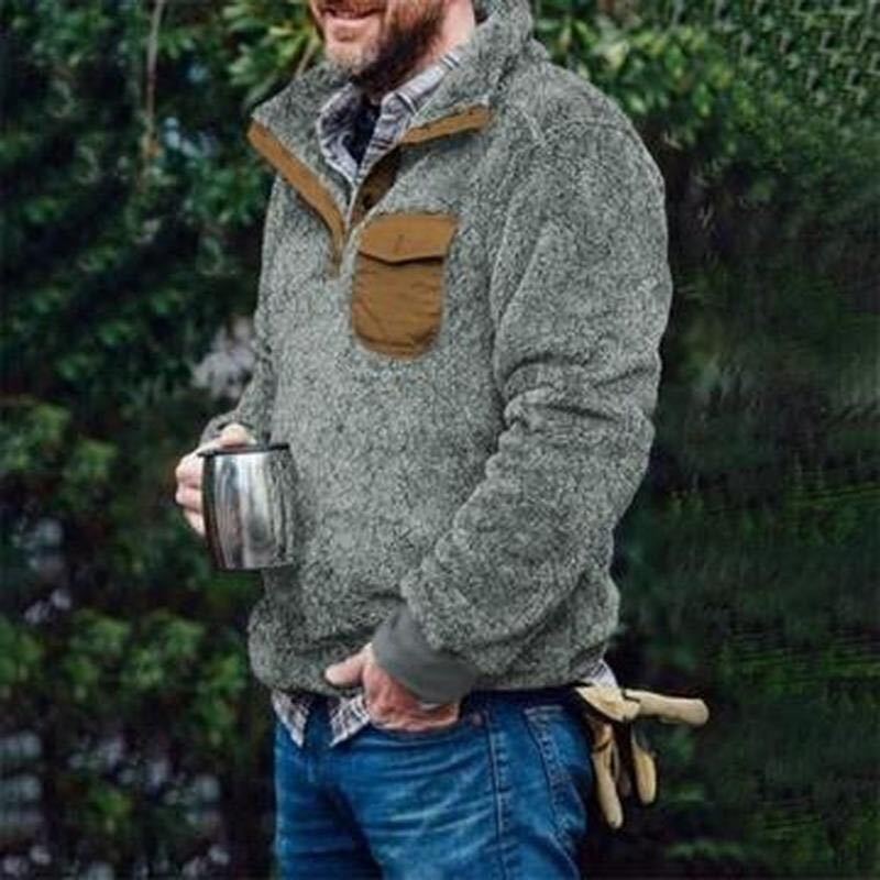 Men's Flannel Plush Sweatshirt
