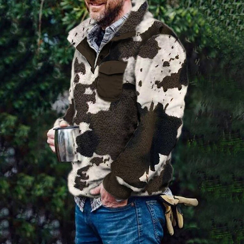 Men's Flannel Plush Sweatshirt