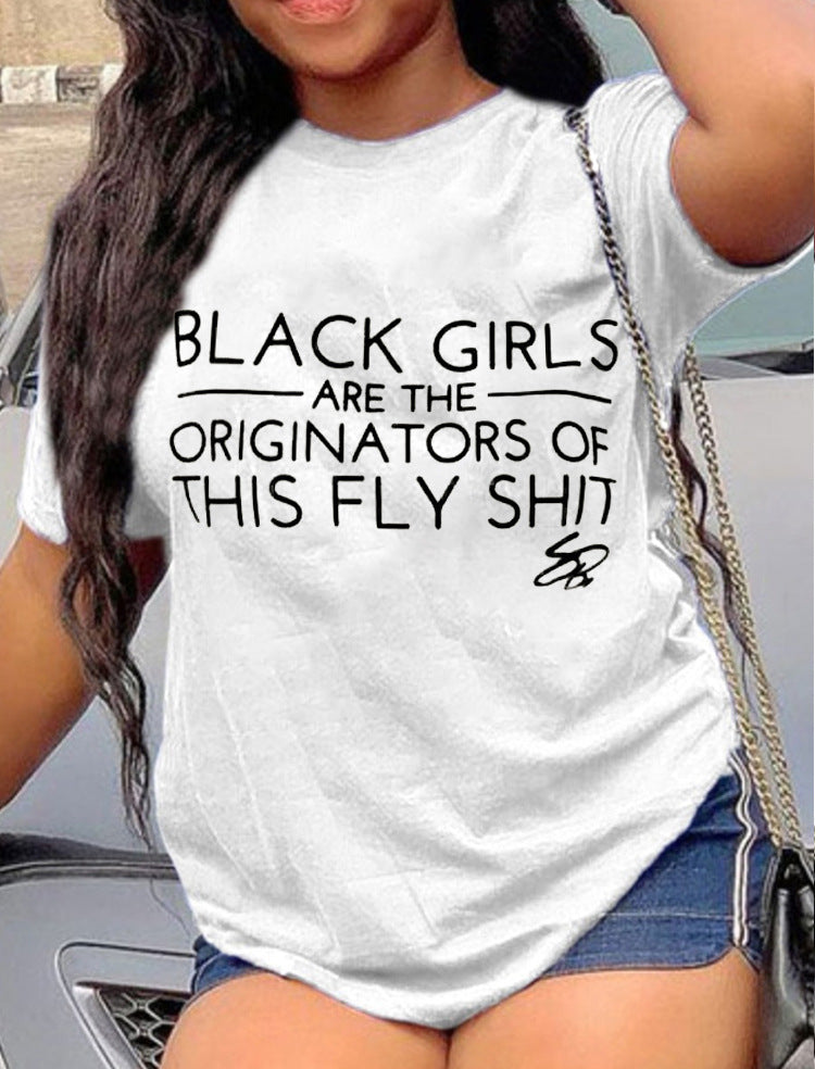 Fashion Casual Stretch Cotton Printed T-shirt Women