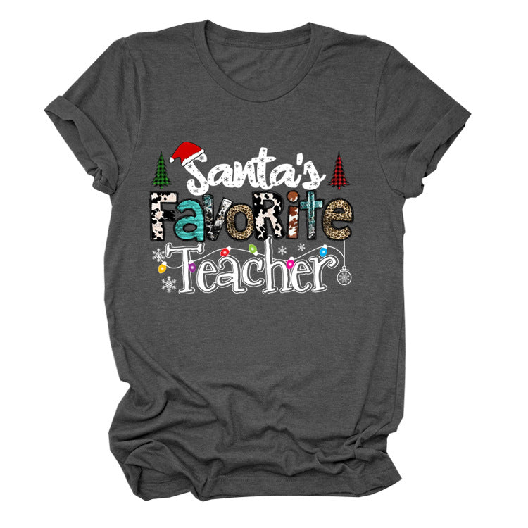 European And American Christmas Vintage Short Sleeve