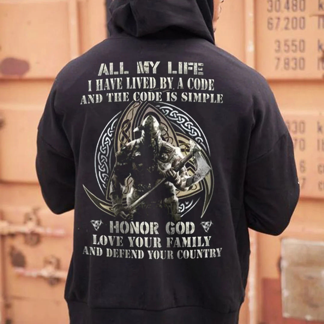 Men's Hooded Sweatshirt Foam Letters