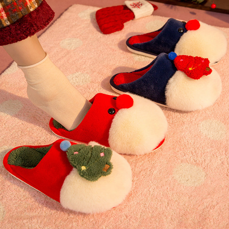 Winter Plush Slippers Anti-Slip House Shoes