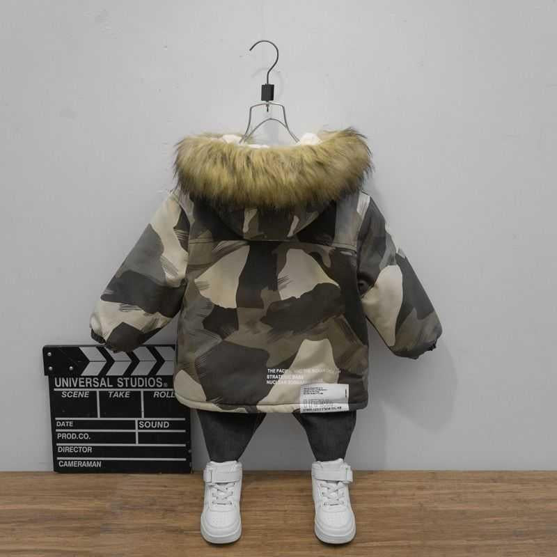 Foreign-style Baby Winter Camouflage Padded Jacket
