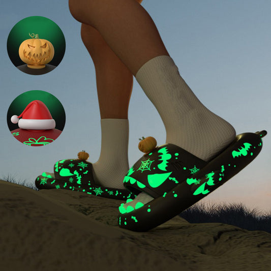 Halloween And Christmas Luminous Shark Slippers