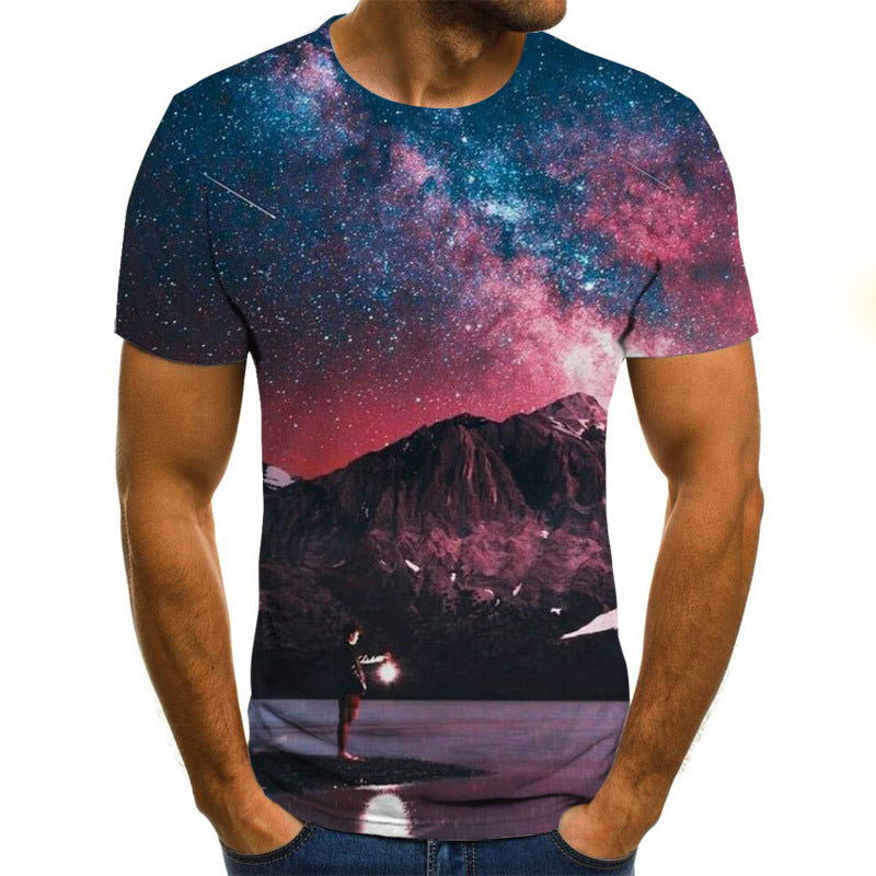 Men's 3D Digital Printed Short Sleeve T-Shirt