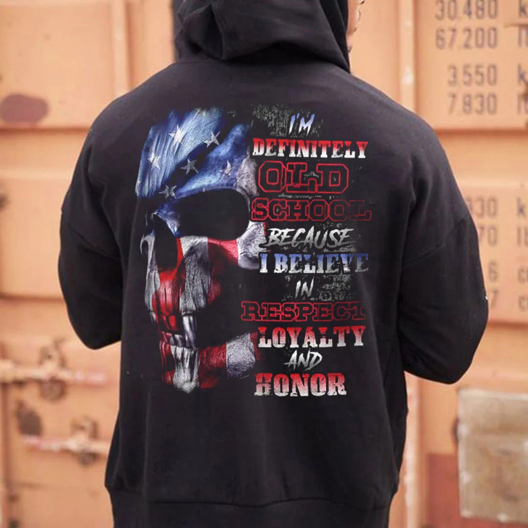 Men's Hooded Sweatshirt Foam Letters