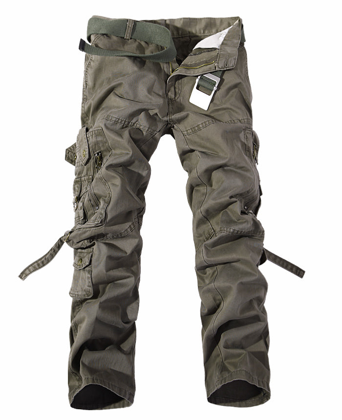 Multi-pocket Washed Cargo Pants