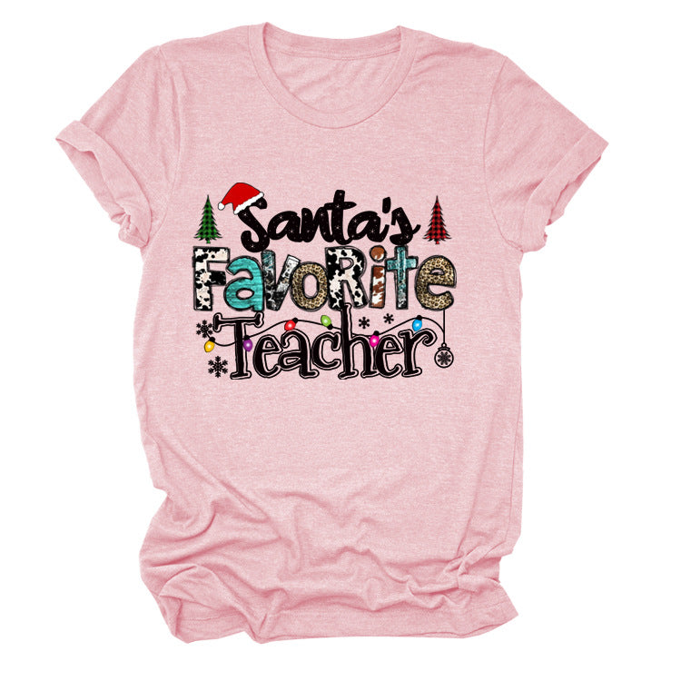 European And American Christmas Vintage Short Sleeve