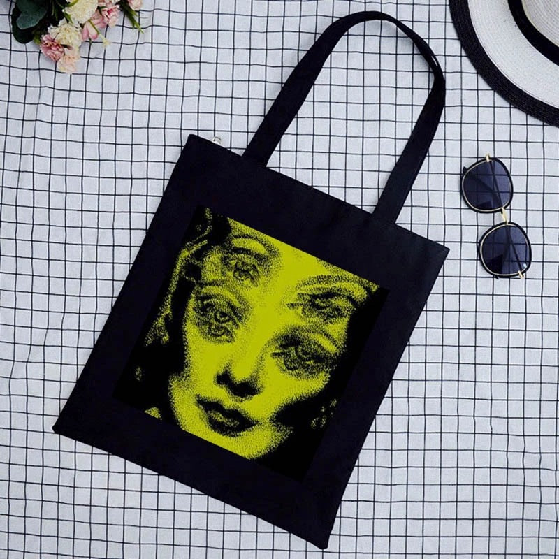 Printed Casual Canvas Bag Large Capacity Hip Hop