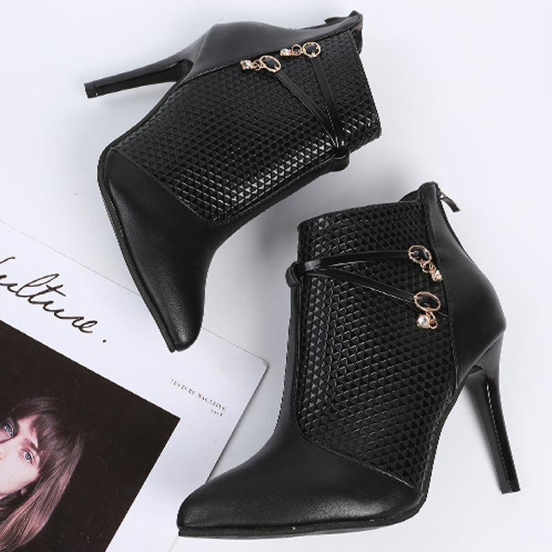 Women Ankle Boots Pointed Toe Shoes