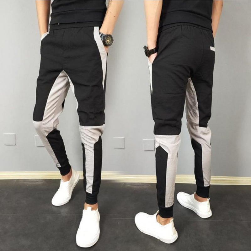 Men Casual Stitching Gradient Pants