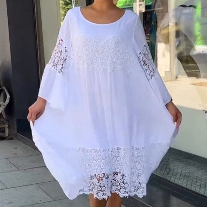 Women's Long Lace Shirt Dress