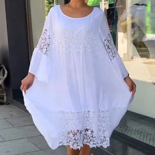 Women's Long Lace Shirt Dress