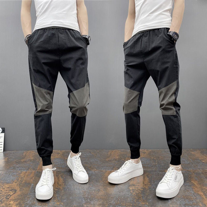 Men Casual Stitching Gradient Pants