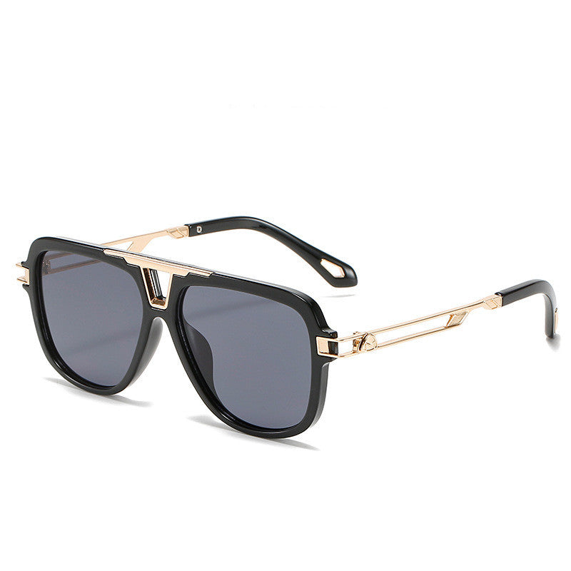 Men Retro Big Frame Sunglasses