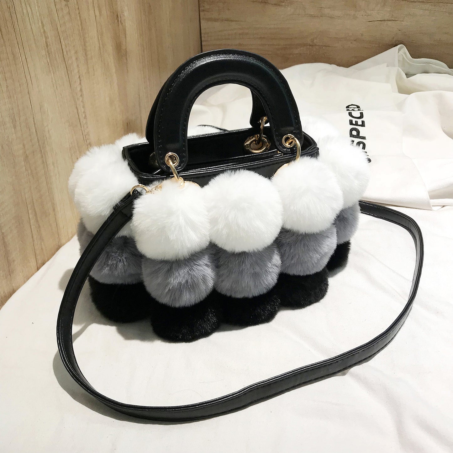 Plush Handbags Winter Plush Shoulder Bag Handbag