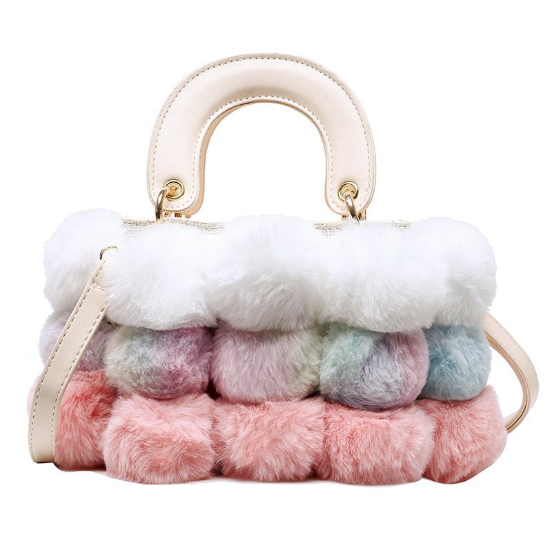 Plush Handbags Winter Plush Shoulder Bag Handbag