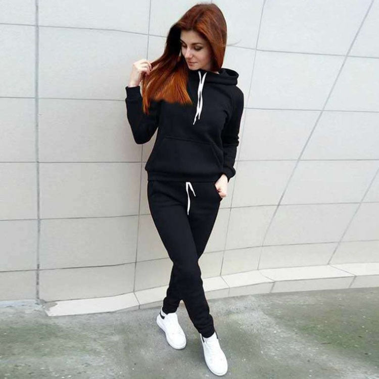 Hooded long sleeve sweater suit