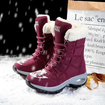 Fleece snow boots