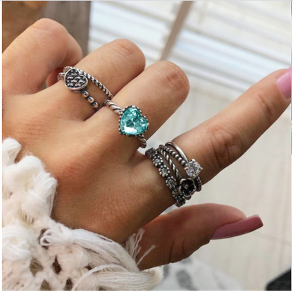 Gems/semi-precious stones ring set