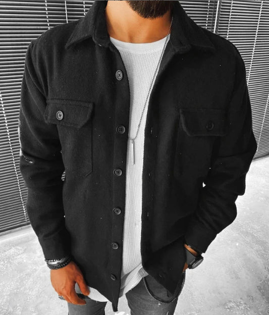 Men's Shirt With Pocket Long Sleeve Shirt