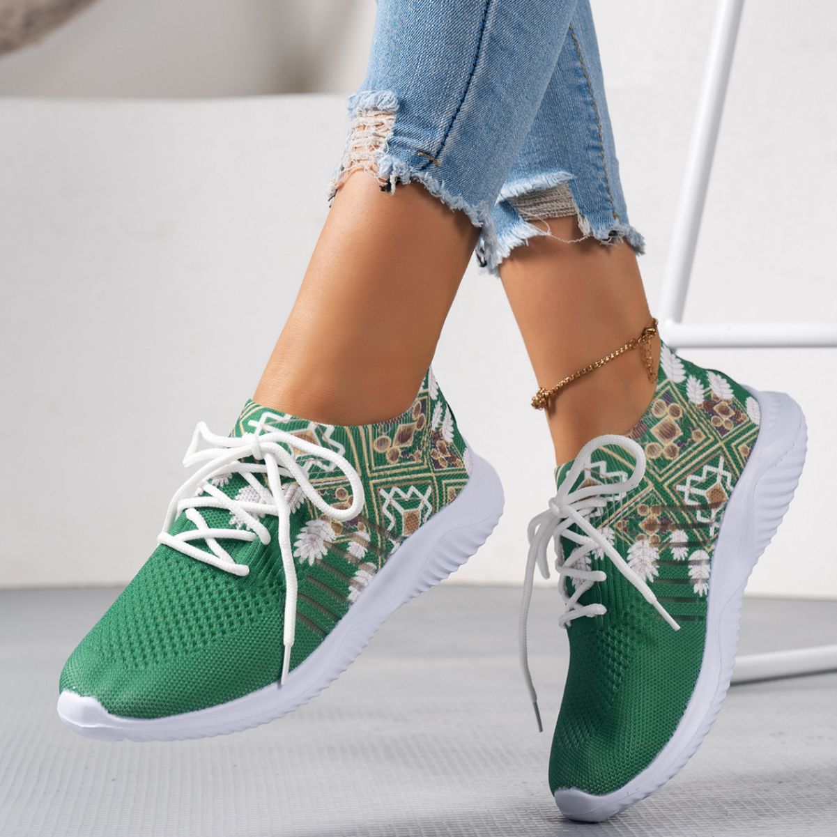 Flying Woven Stylish Flat Shoes