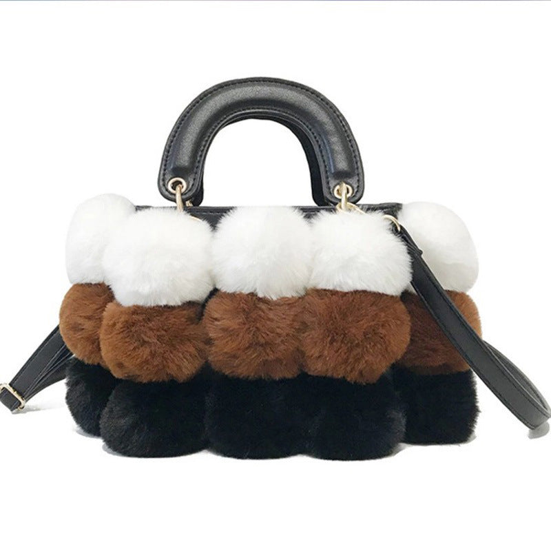 Plush Handbags Winter Plush Shoulder Bag Handbag