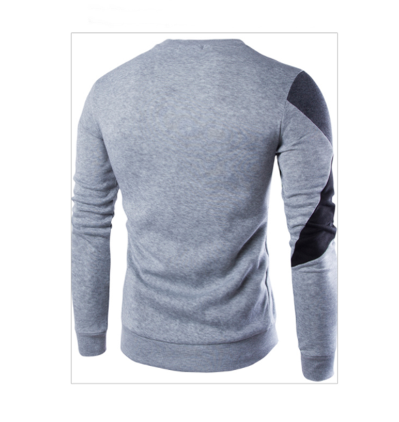 Seagull Printed Casual O-Neck Slim Cotton Knitted Men Sweaters