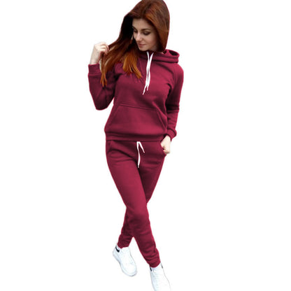 Hooded long sleeve sweater suit