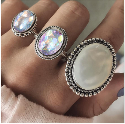 Gems/semi-precious stones ring set