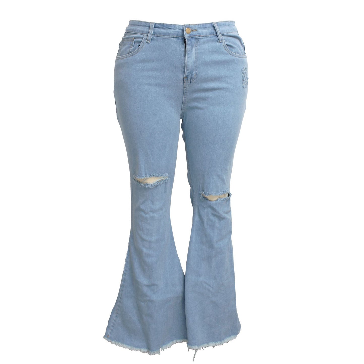 Trendy Unique Jeans Stretch Bell-bottom Pants