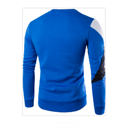 Seagull Printed Casual O-Neck Slim Cotton Knitted Men Sweaters