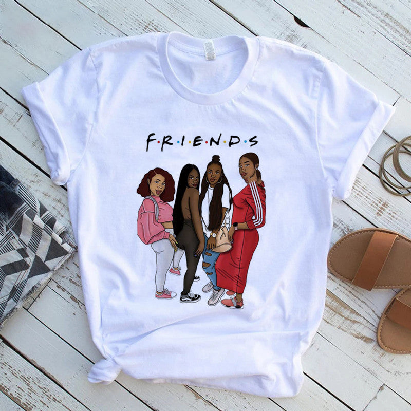 Cool Melanin Black Girl Print Female Shirt