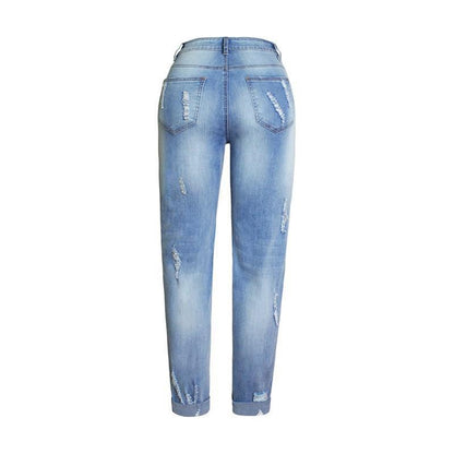 Long Jeans Loose Women Hole Pants