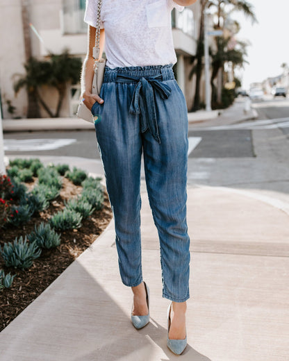 High Waist Office Cargo Loose Pants