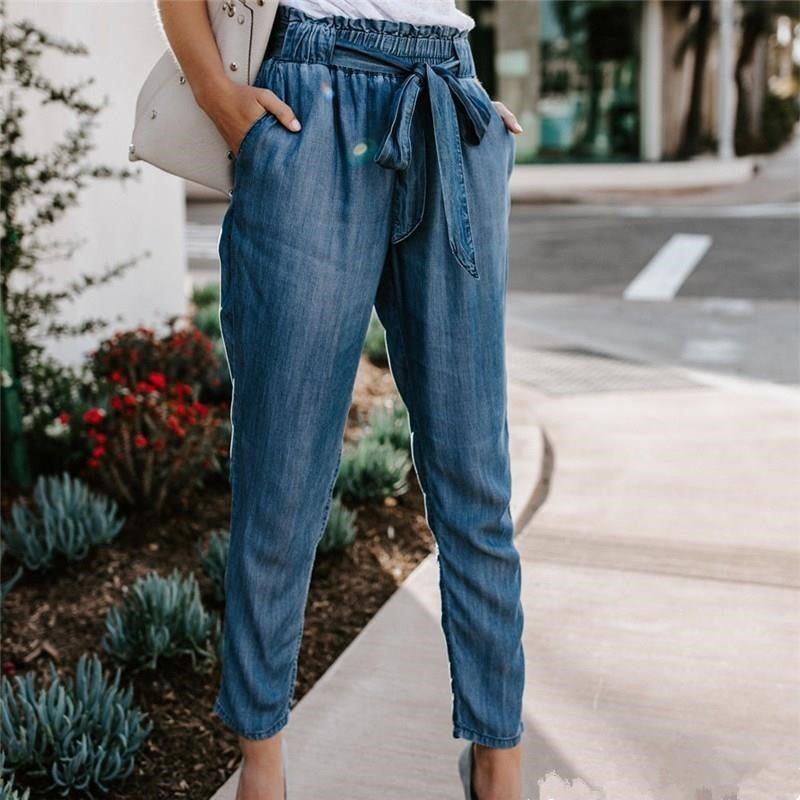 High Waist Office Cargo Loose Pants