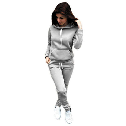 Hooded long sleeve sweater suit