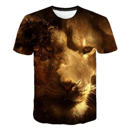 Fashion Animal Lion 3D Printed T-Shirt