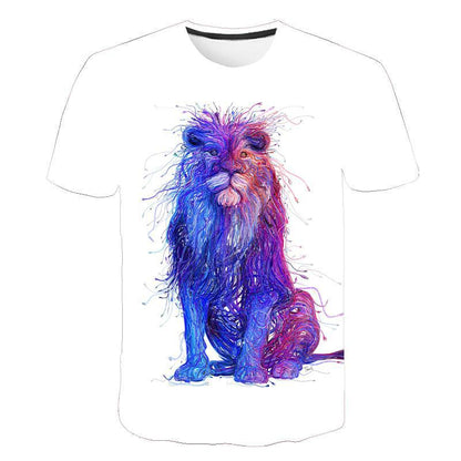 Fashion Animal Lion 3D Printed T-Shirt