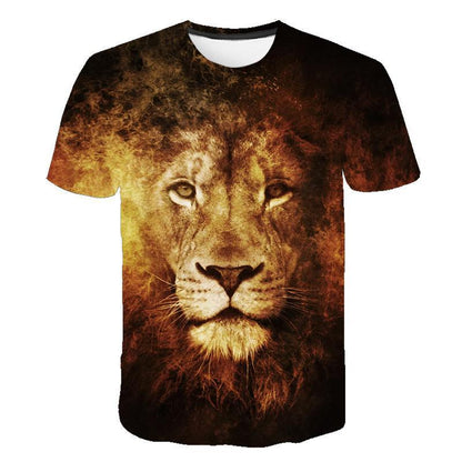 Fashion Animal Lion 3D Printed T-Shirt