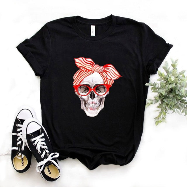 Skull Pattern Short-Sleeved T-Shirt