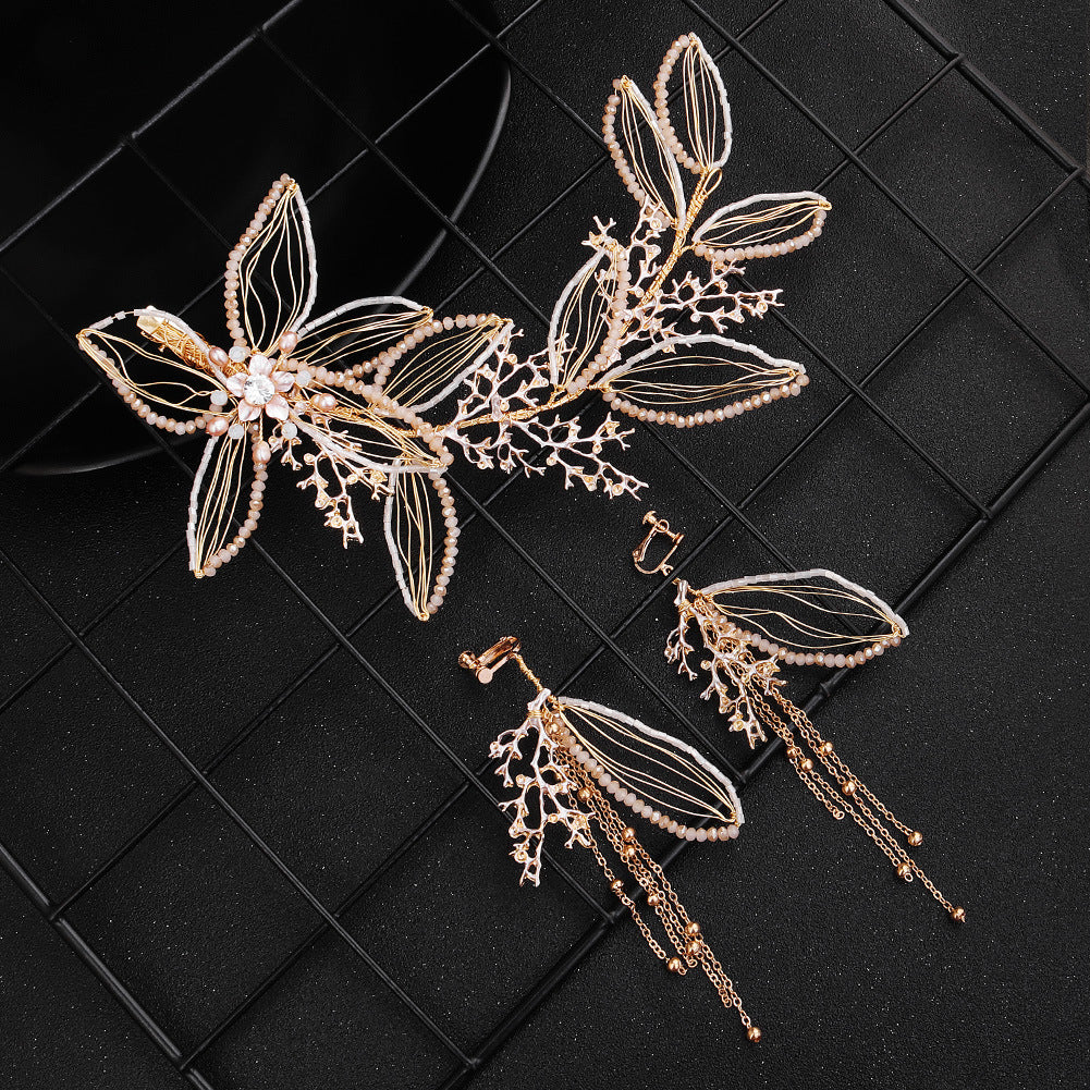 Pearl Flower headdress and Earring