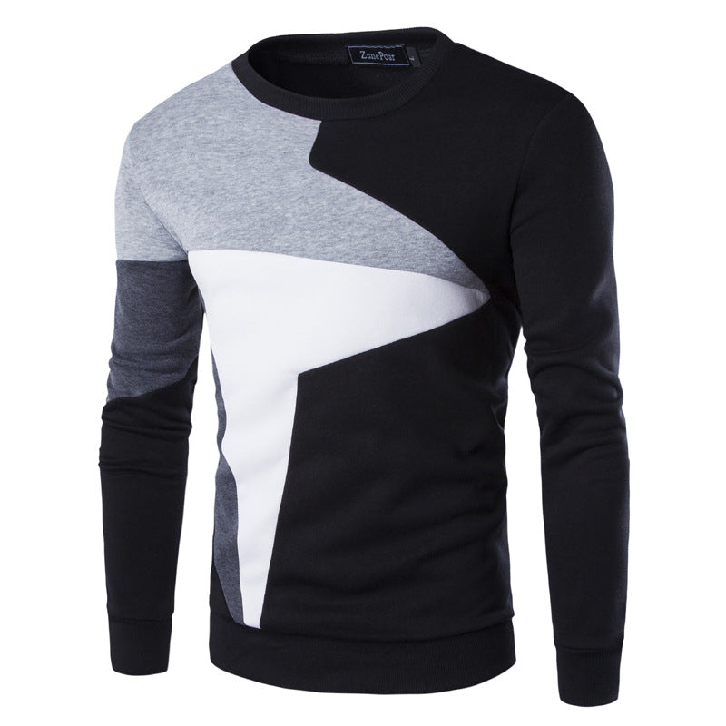 Seagull Printed Casual O-Neck Slim Cotton Knitted Men Sweaters