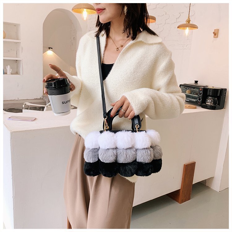 Plush Handbags Winter Plush Shoulder Bag Handbag