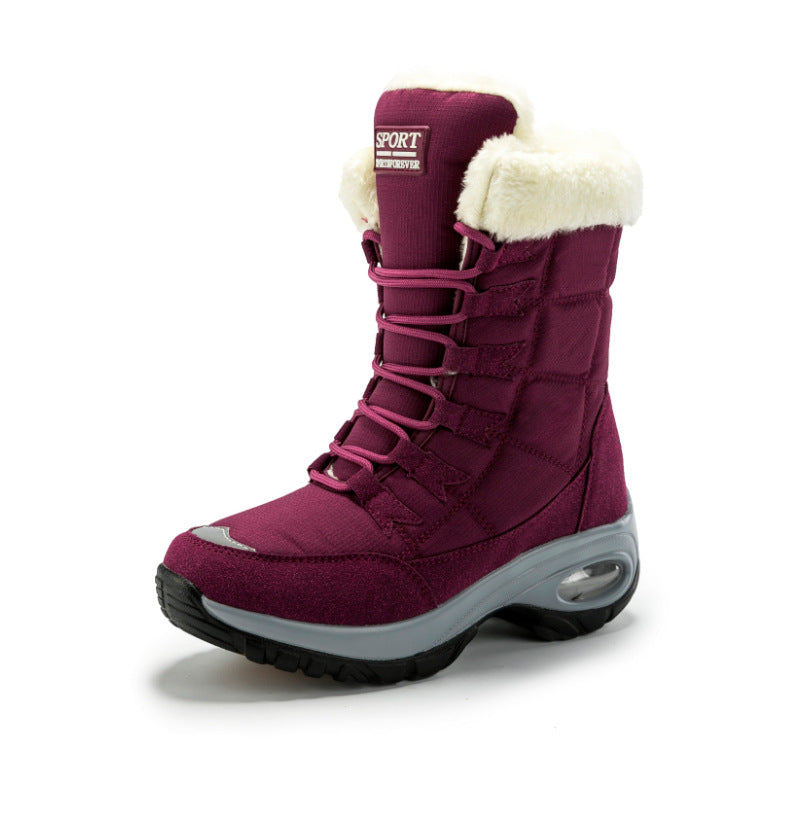 Fleece snow boots