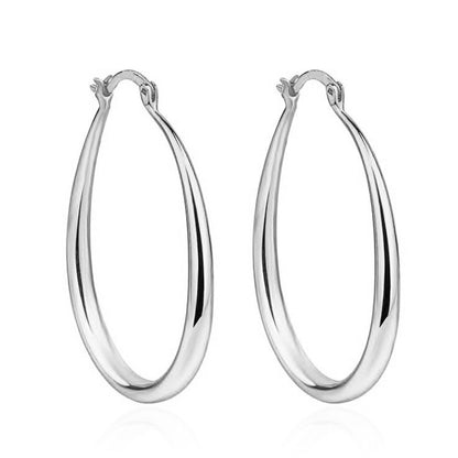 Geometric oval earrings