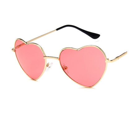 Women's Retro Color Gradient Love Sunglasses