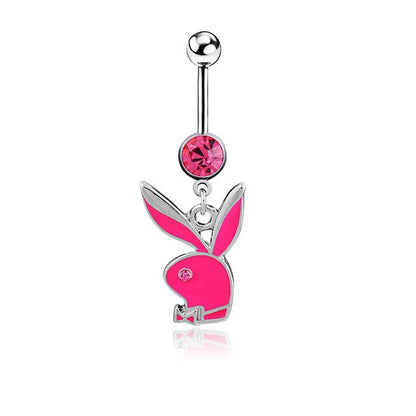 Cute rabbit belly button ring