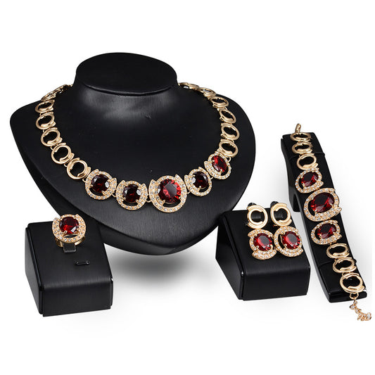 Gold Gem Jewelry Set