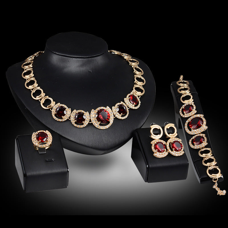 Gold Gem Jewelry Set